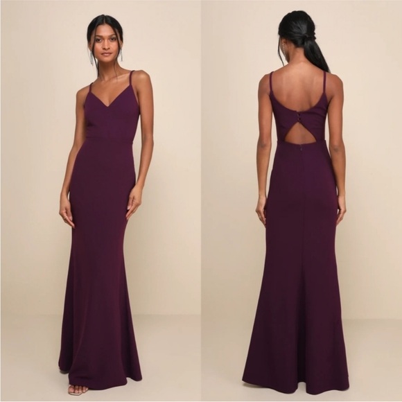 Lulus Dresses & Skirts - NWT Lulus Moments Of Bliss Purple Backless Mermaid Maxi S